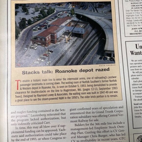Trains Magazine of Railroading u January 1994 Vol 54 No 1 Californias Inside G - Picture 6 of 11